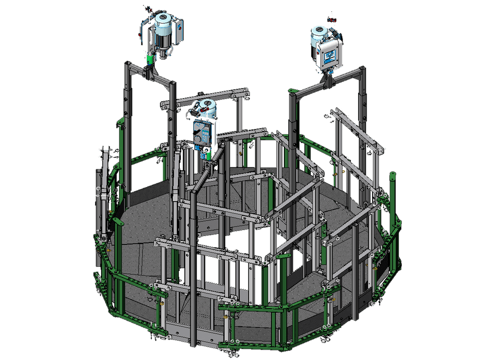 Komplet Circular — Plataforma suspendida para silos y chimeneas