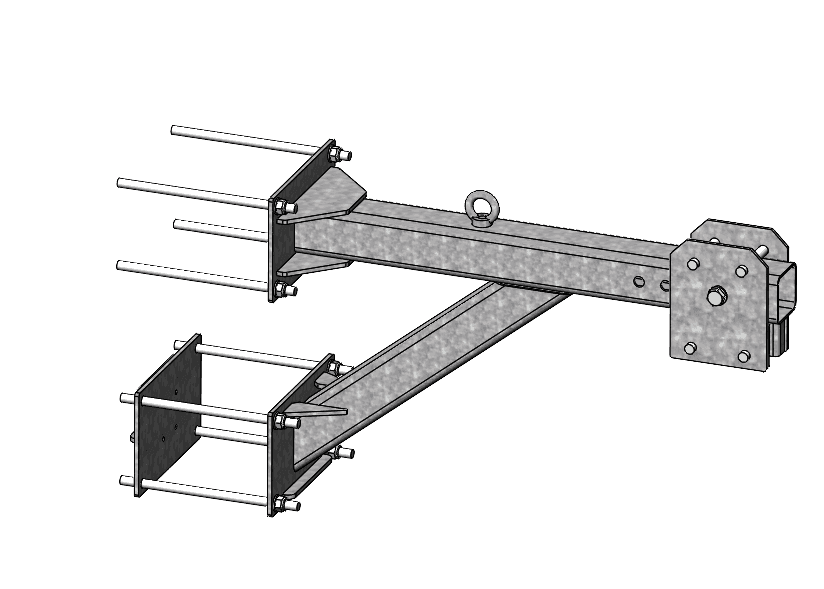 Pescante de Escuadra — Escuadra de suspensión para viga o pared