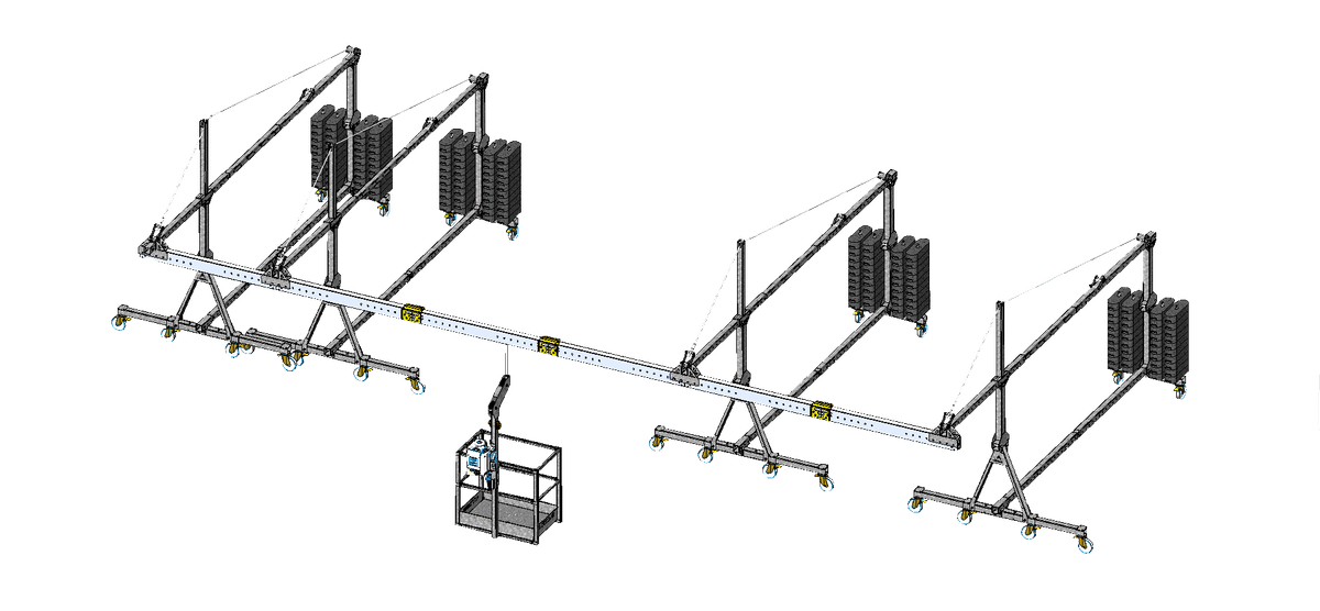Soporte para Viga Carril — Sistema configurable a medida