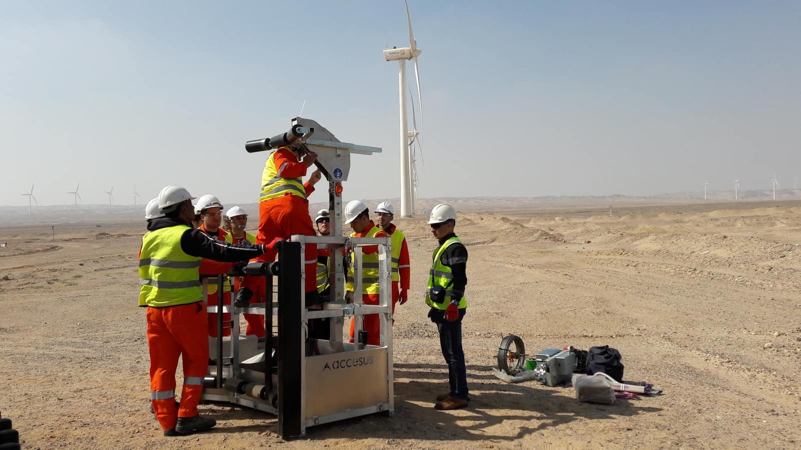 Formación: Andamio colgante para aerogeneradores